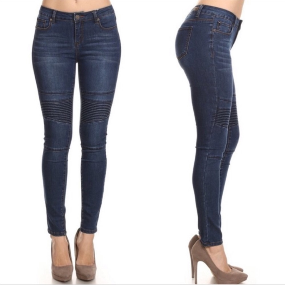 NEW! ENGEAN MOTO SKINNY JEANS  IN SIZE 5, 9, 13 - Picture 2 of 5